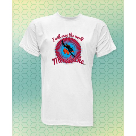 T-shirt Uomo in Poliestere "Moustache"