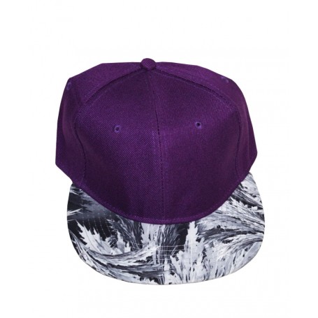 Cappello Viola con Visiera Fantasia