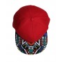 Cappellino Rosso con Visiera Fantasia Triangoli Colorati