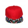 Cappellino Rosso con Visiera Fantasia Triangoli Colorati
