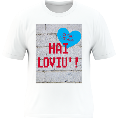 T-Shirt Hai Loviu Cuore Azzurro