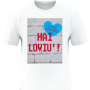 T-Shirt Hai Loviu Cuore Azzurro